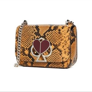 KATE SPADE NICOLA GENUINE PYTHON TWISTLOCK COLOR MARIGOLD